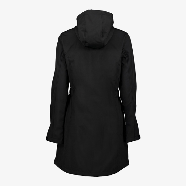 Mountain Peak dames lange softshell jas zwart