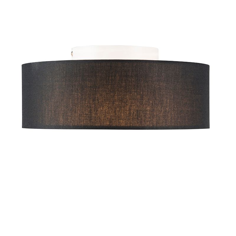 Plafondlamp zwart 30 cm incl. LED - Drum LED