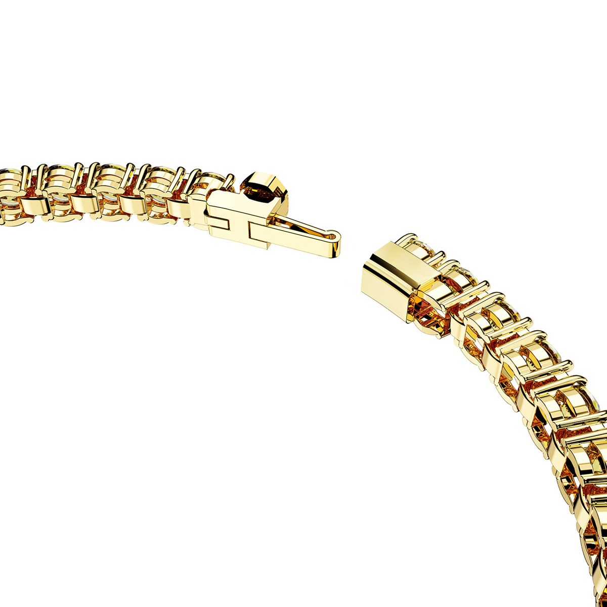 Bracelet Swarovski Matrix Tennis Mplacage doré jaune
