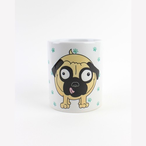 Caneca Pug, Branca