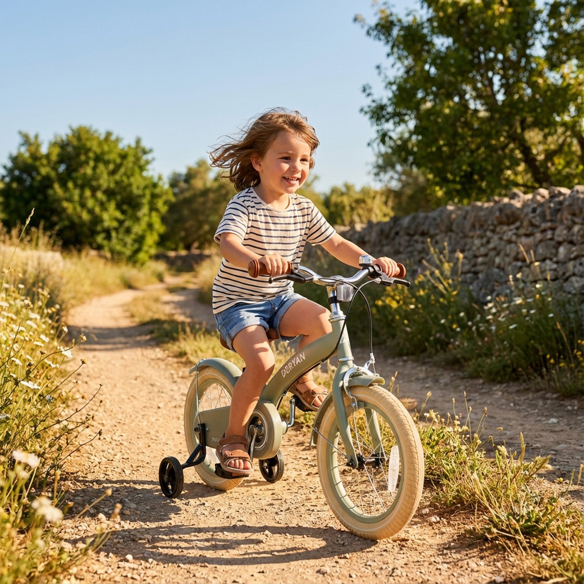 Deryan Luxe 3-in-1 Green kinderfiets - 14 inch
