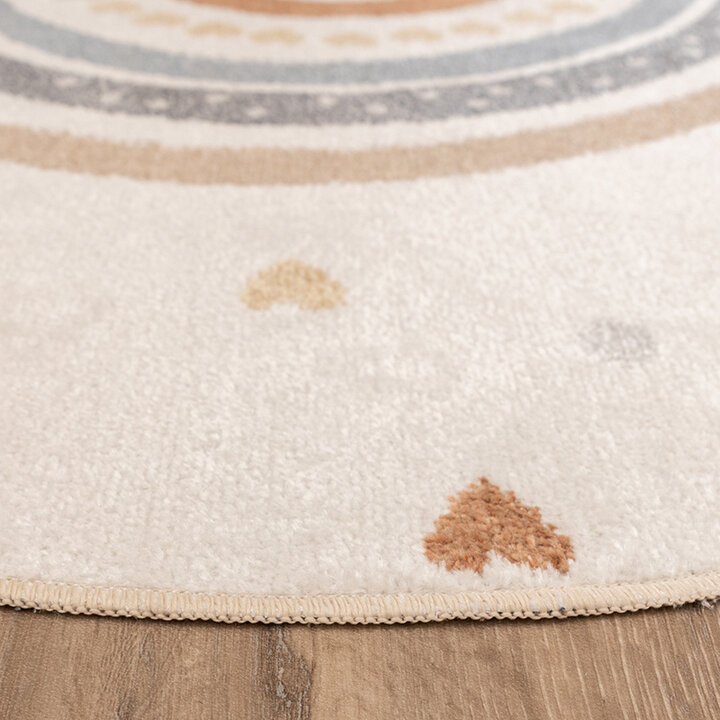 Rond wasbaar kindervloerkleed - Ravi Rainbow Multicolor