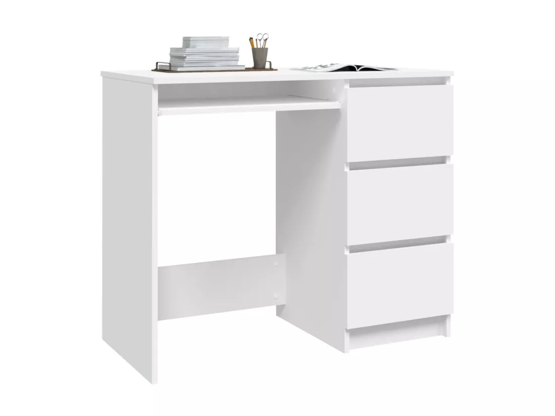 Bureau Blanc 90x45x76 cm Aggloméré