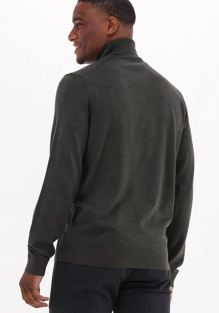 SELECTED HOMME groene selected homme coltrui town merino coolmax knit roll b