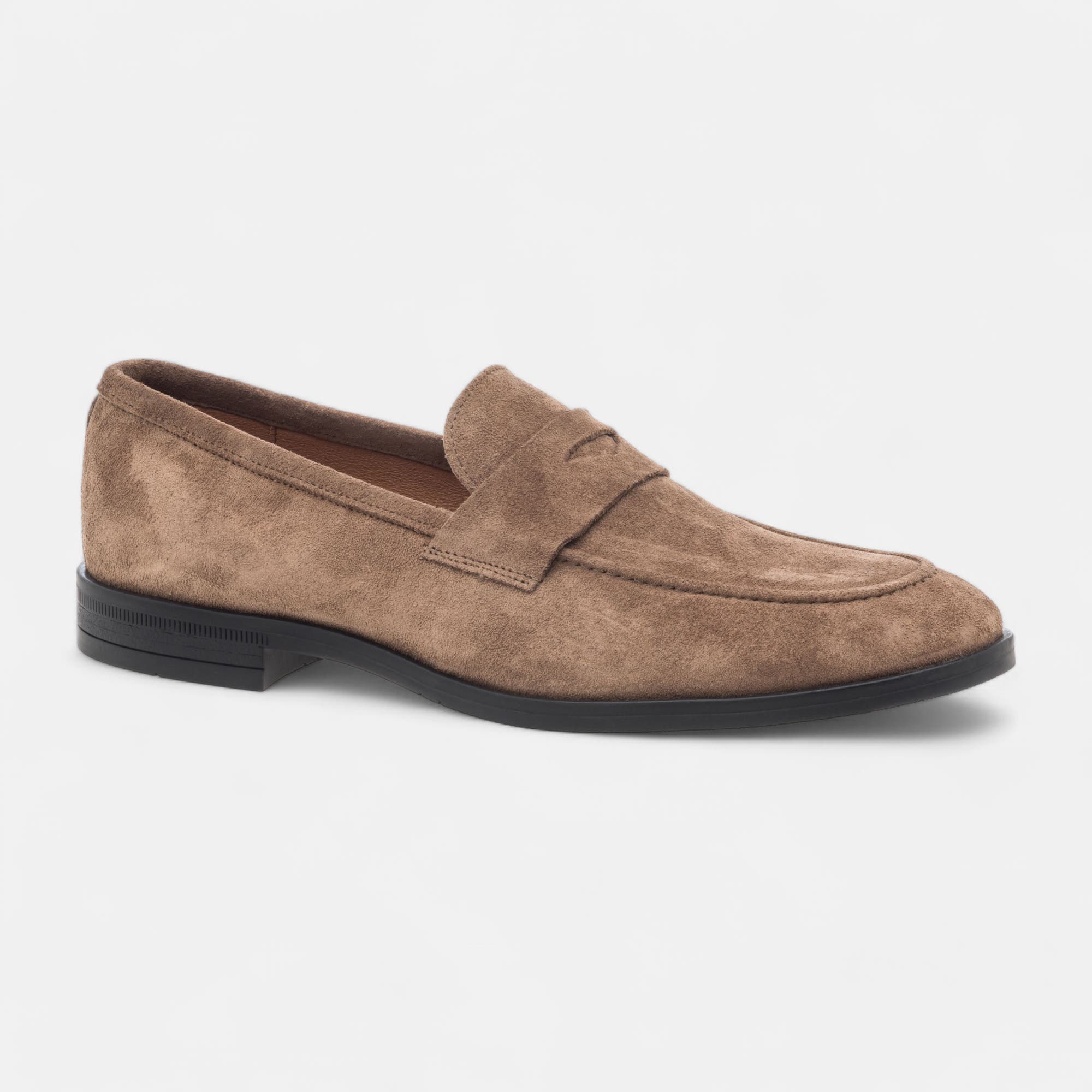 Mocassins Homme en cuir taupe
