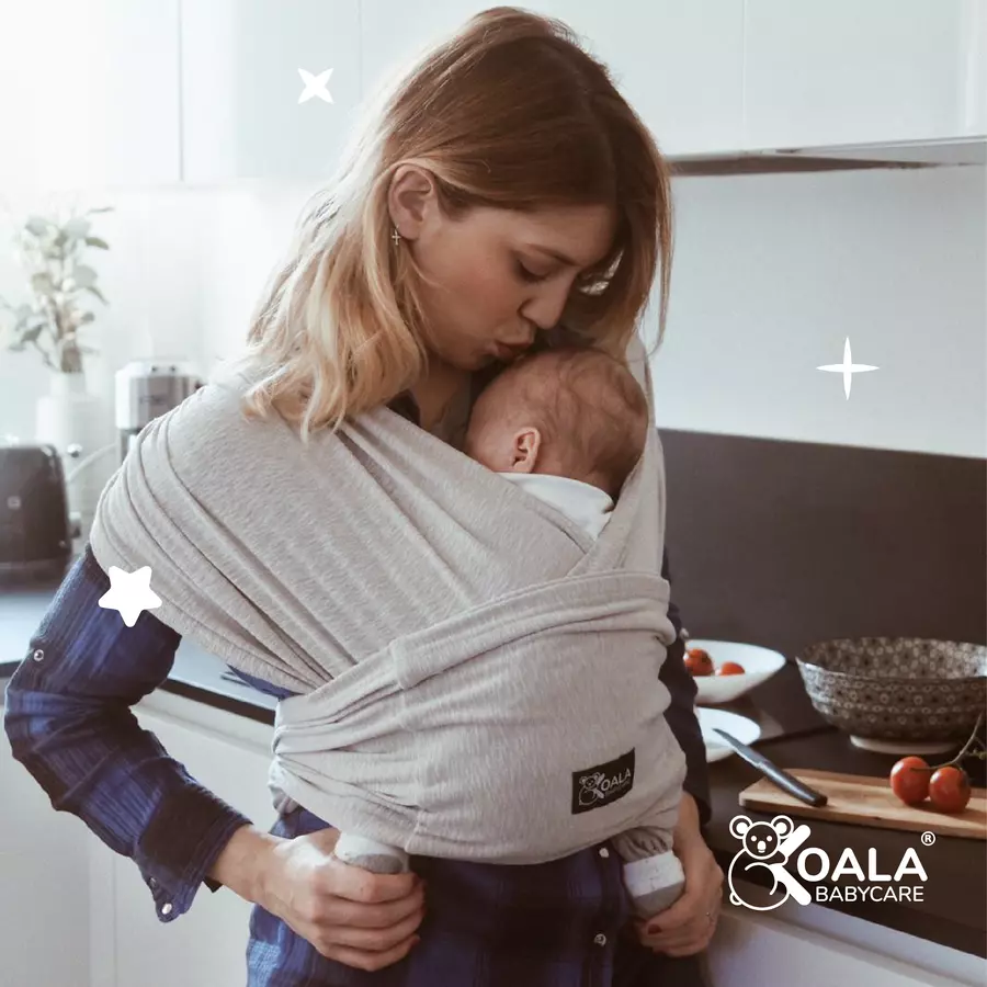 KOALA BABYCARE® Babytragetuch grau