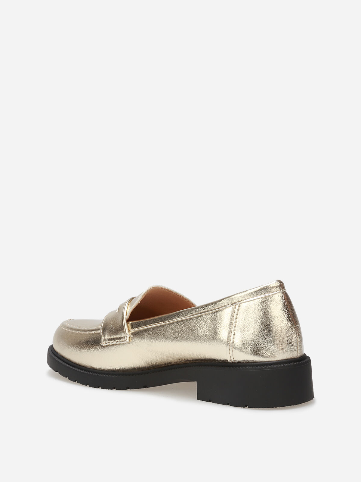Mocassins classiques à semelle crantée- Doré