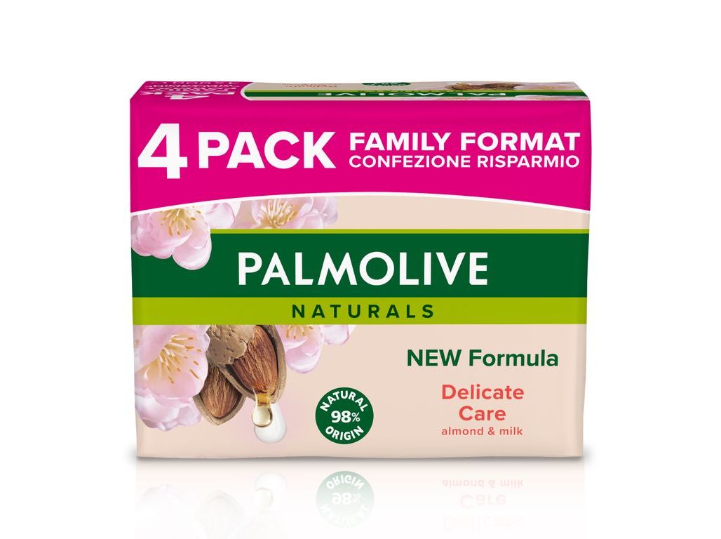 SABONETE SÓLIDO NATURALS HIDRATANTE LEITE DE AMÊNDOAS PALMOLIVE 4X90GR