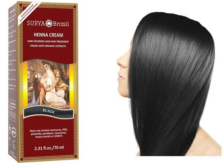 Surya Brasil Henna Haarverf Creme Zwart 70ml