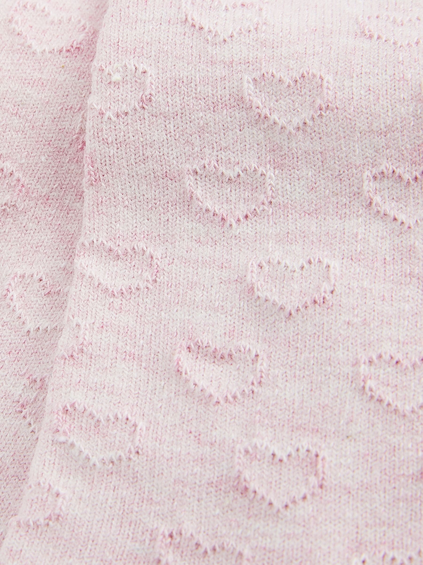Roze - Katoenrijke maillots met hartjes en textuur