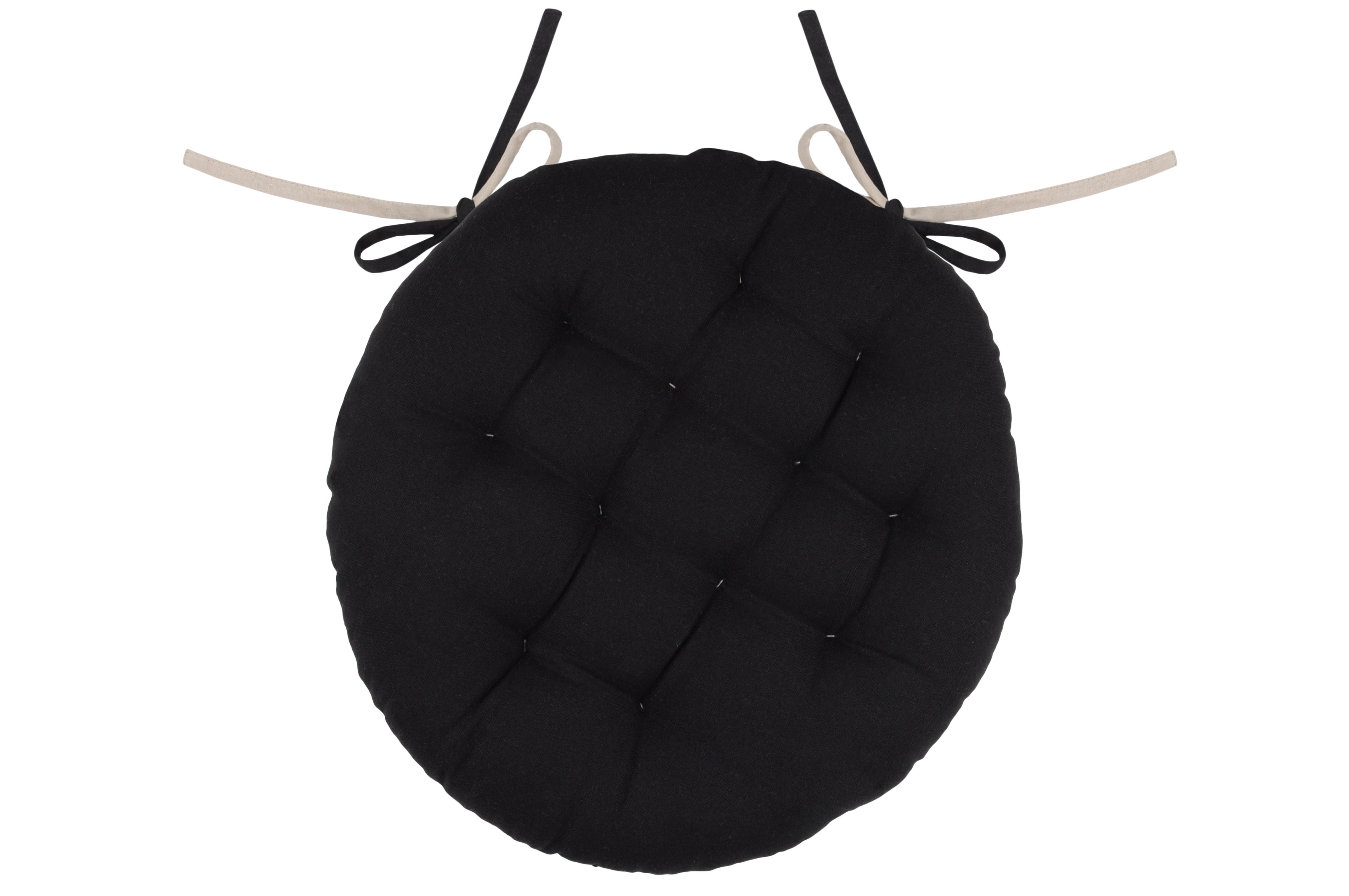 DUO GALETTE RONDE 38CM NOIR LIN