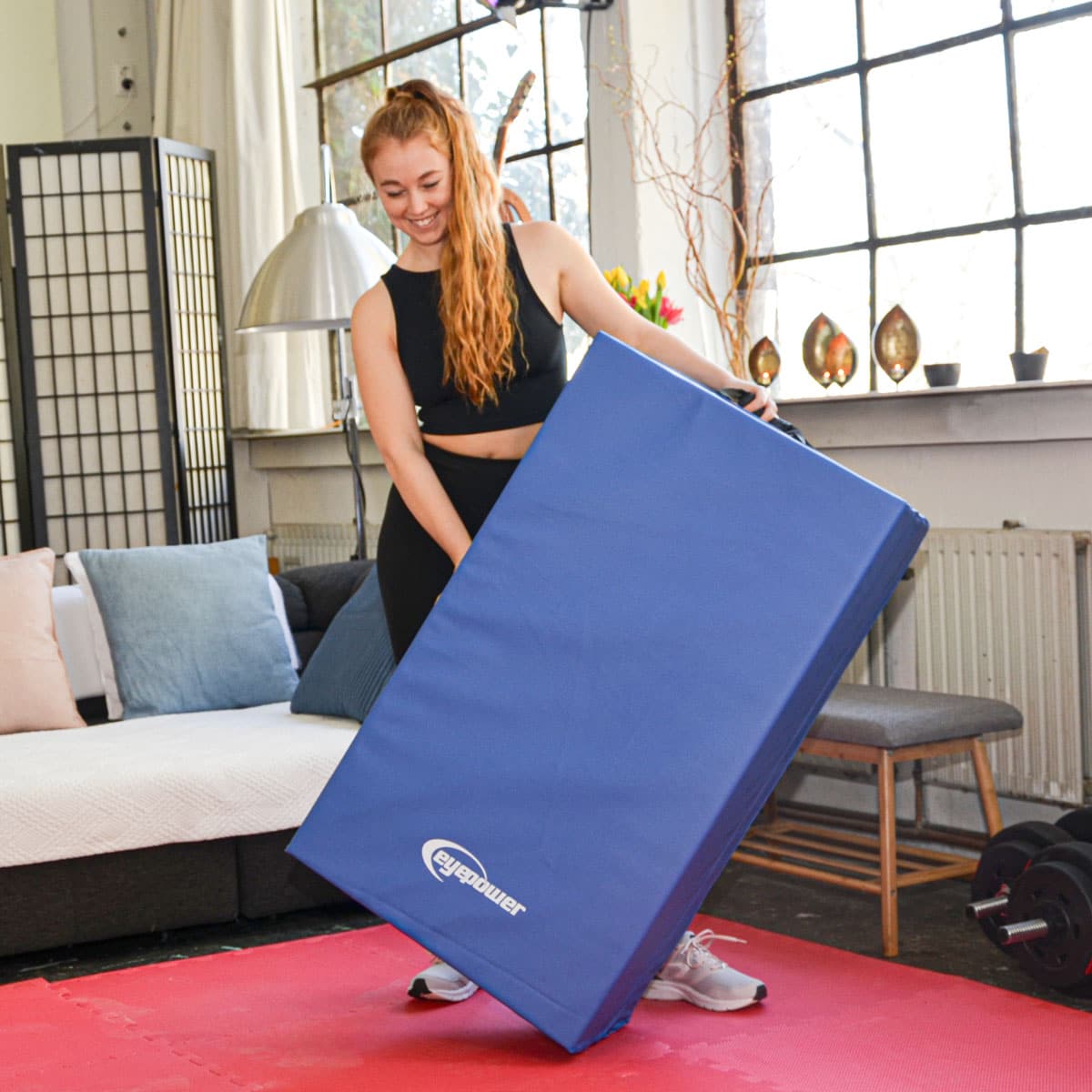 300x100 Klappbare Gymnastikmatte - 5cm dicke Turnmatte Kinder - Weichbodenmatte