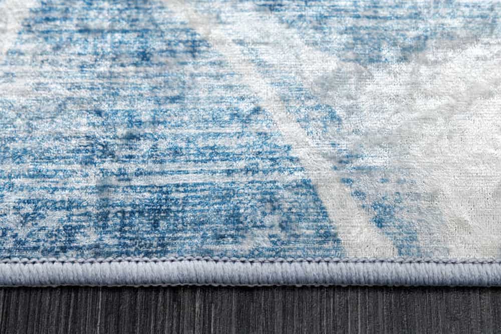 Maritimer Teppich OCEAN 230x160cm blau weiß Flachgewebe Indoor-Teppich