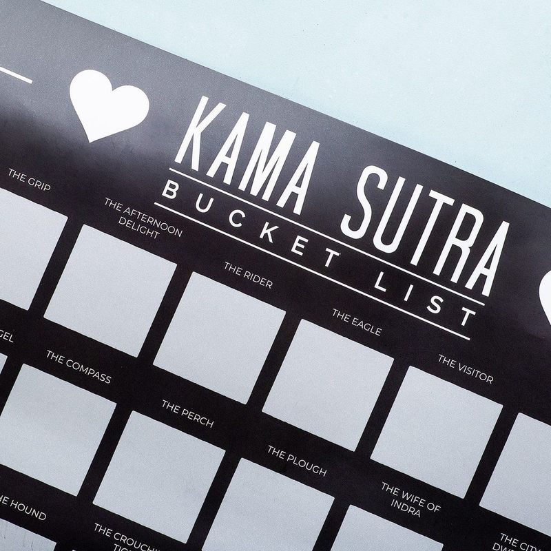 Gift Republic GR630015 Kamasutra wenslijst, poster om vrij te krassen