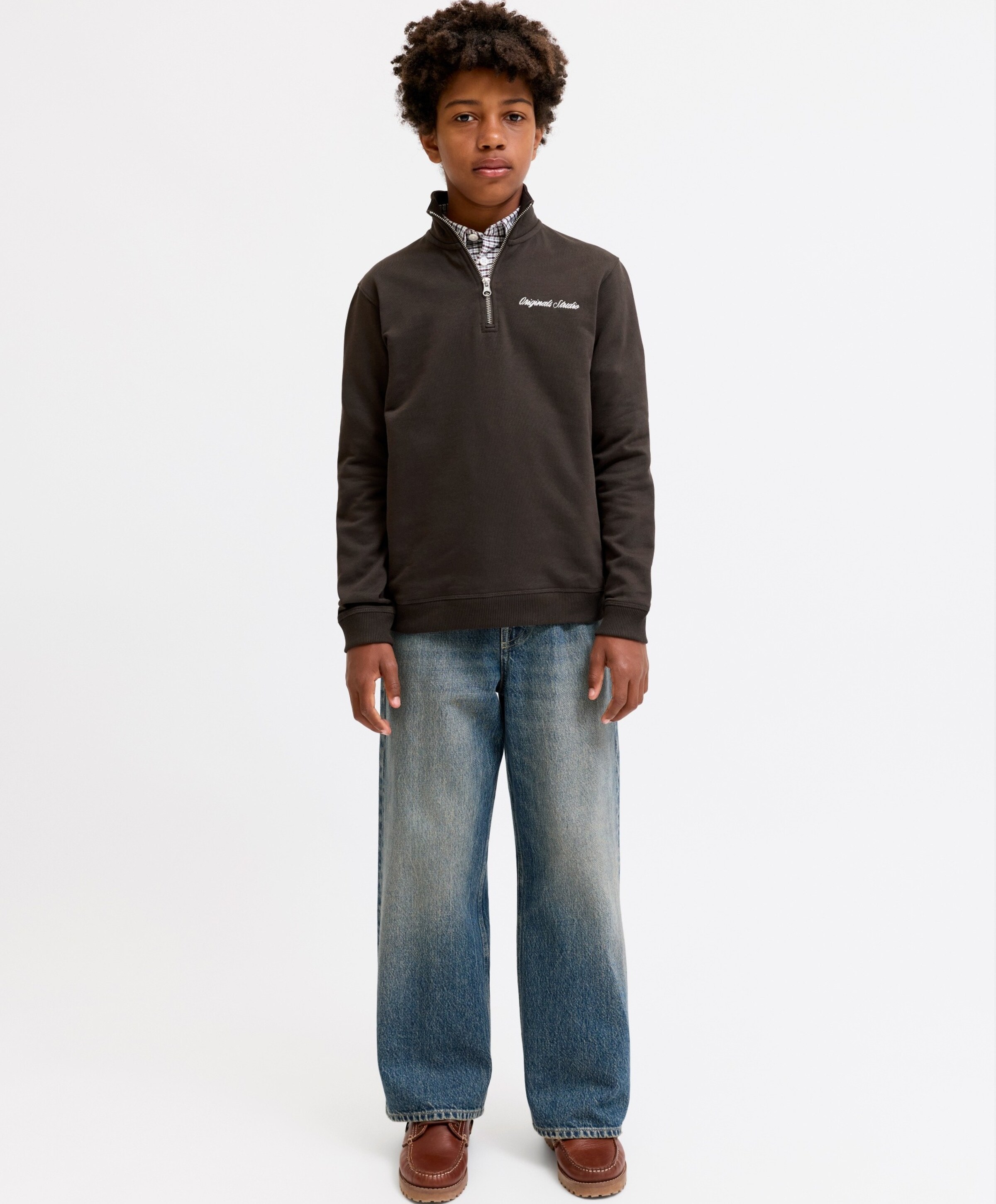 Jack & Jones Jongens sweater bruin