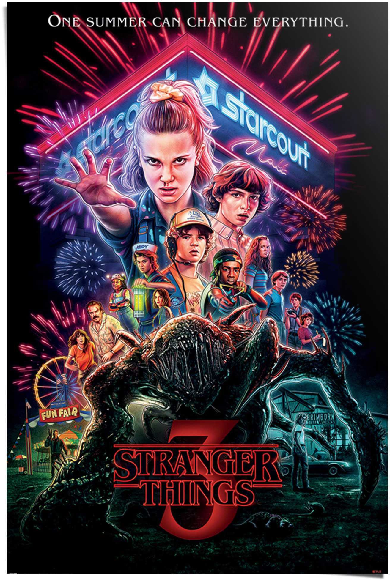 Reinders! Poster »Poster Stranger Things Summer of 85 - Netflix - Mike - Eleven« Serien 1 Stk. tlg.