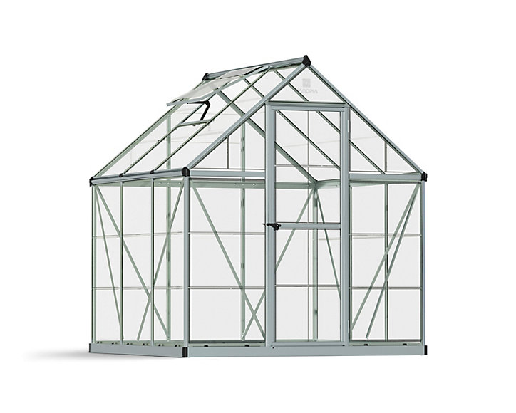 Serre en aluminium et polycarbonate Palram Canopia Harmony gris 6 x 6 m