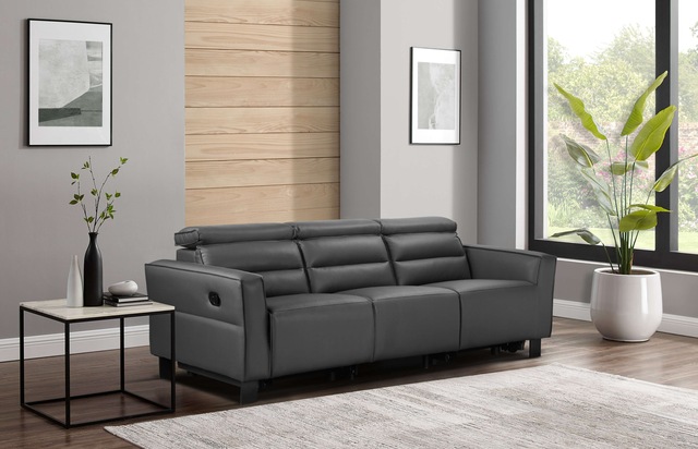 Home affaire 3-Sitzer »Carpari, 224cm, manuelle od. elektrische Relaxfunktion in 2 Sitzen« mit USB-A/C, Kopfteilverstellung, Echtleder, Kunstleder, Webstoff