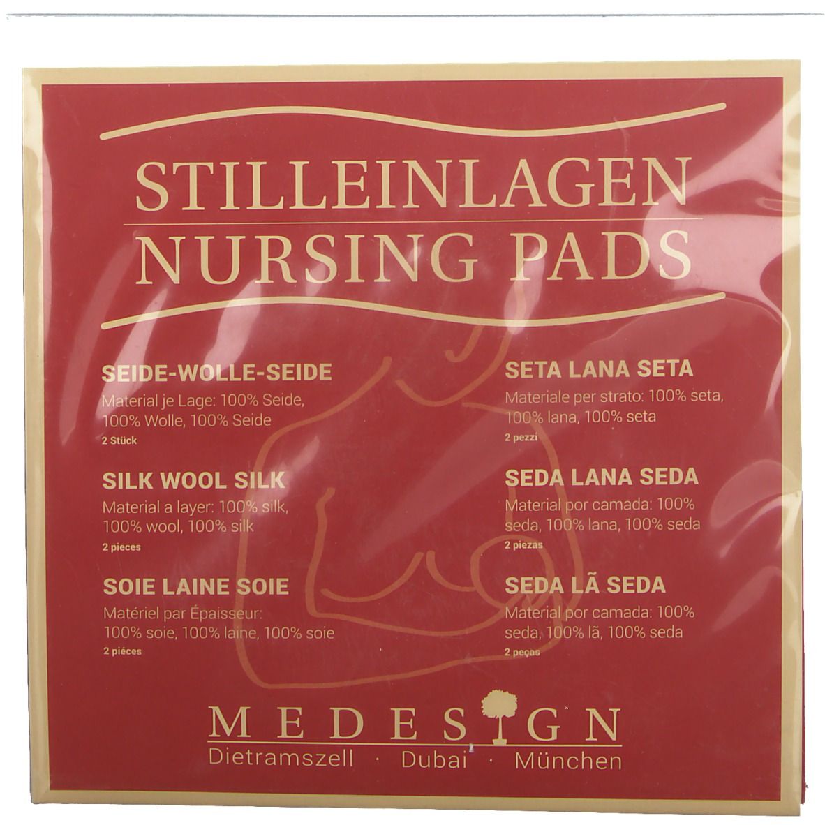 Stilleinlagen Seide/Wolle/Seide