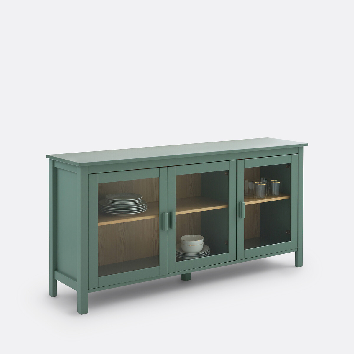 LA REDOUTE INTERIEURS<br>Vitrine de 3 portas em pinho e MDF, 160 cm de comprimento, Alvina