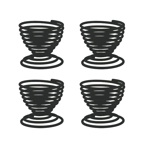 Lot de 4 coquetiers Wire noirs Point Virgule