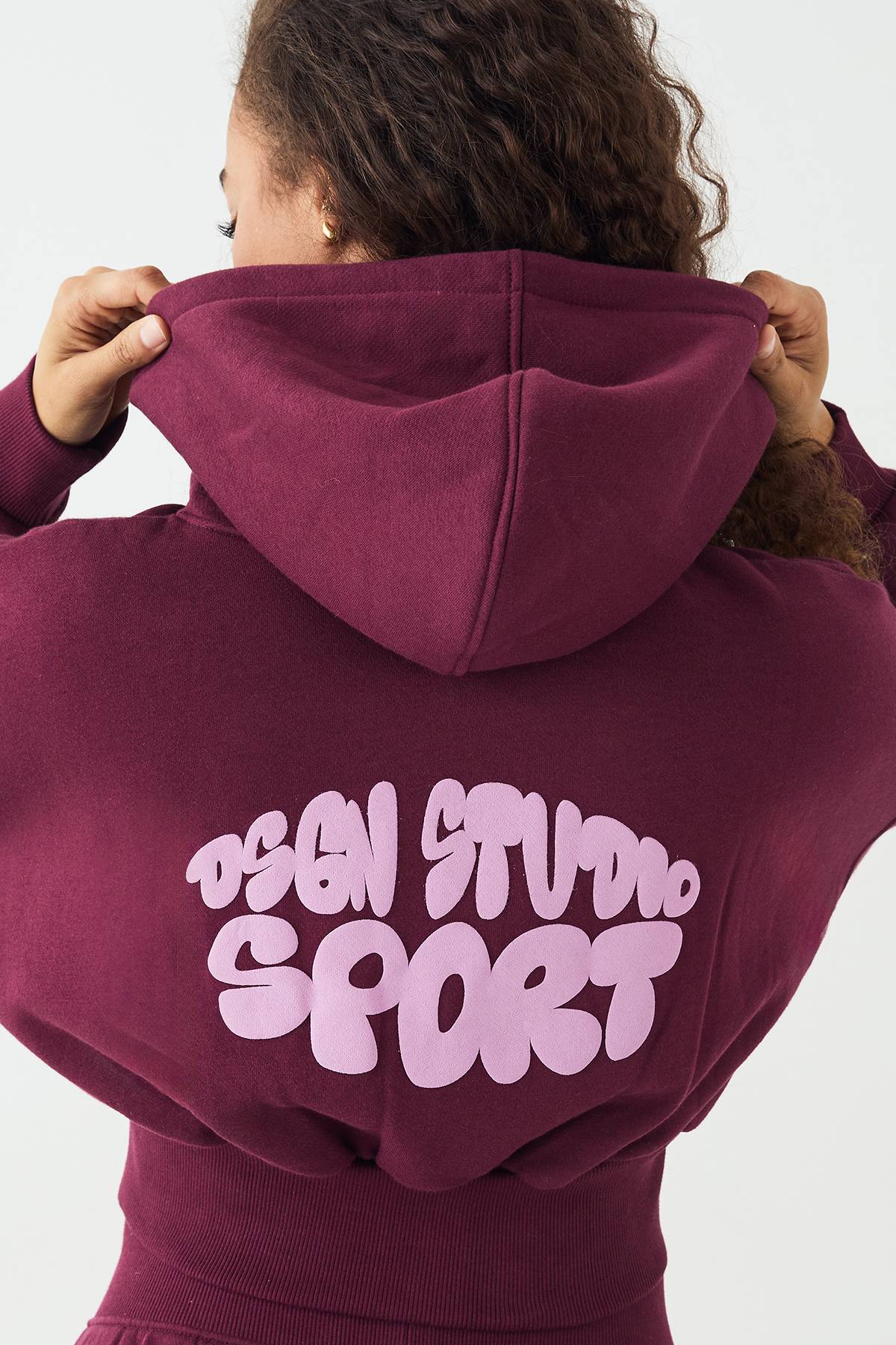 Sweat à Casynthétiqueche Court Zippé Boxy DSGN Studio Sport Imprimé Bulles