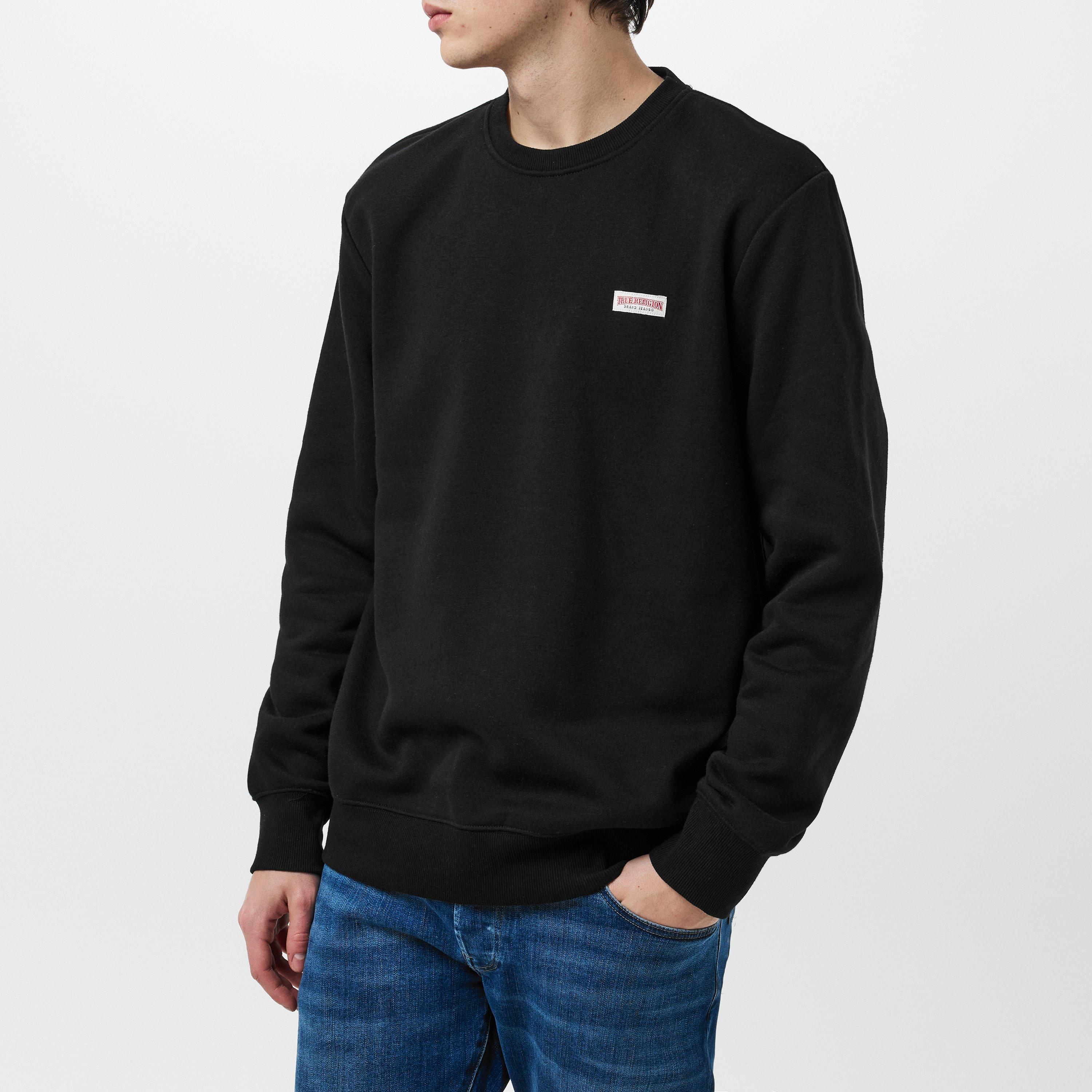 True Religion OG Logo Patch Crew Sweatshirt