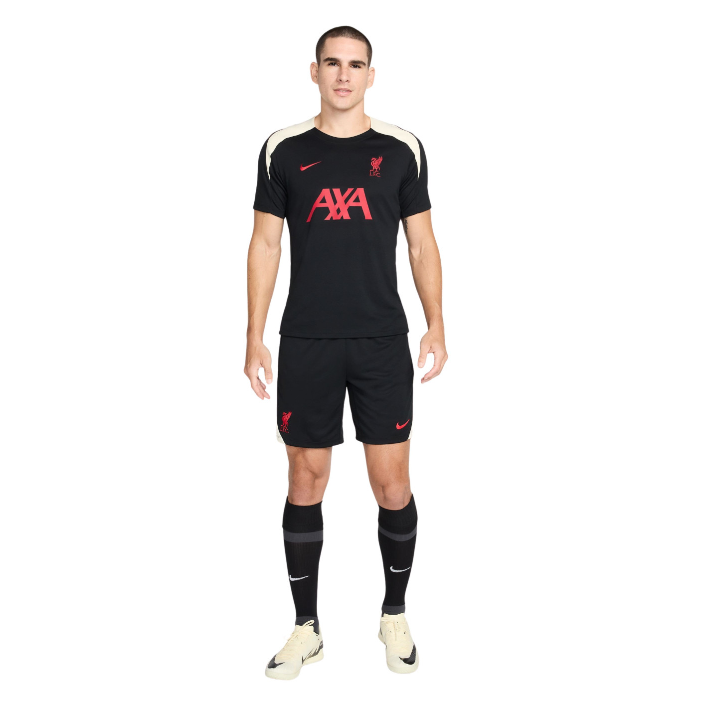 Nike Liverpool Strike Trainingsset 2024-2025 Zwart Gebroken Wit Rood