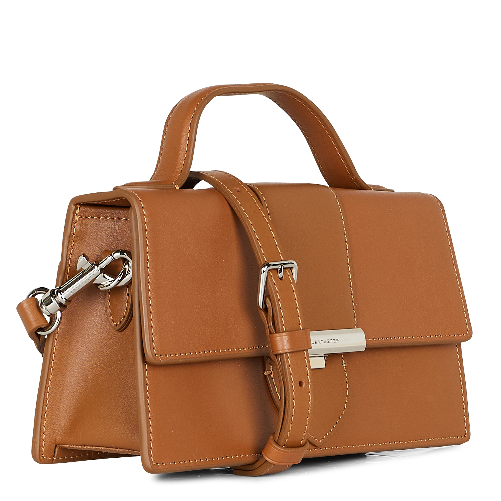 PARIS ILY - Sac porté épaule en cuir | Marron