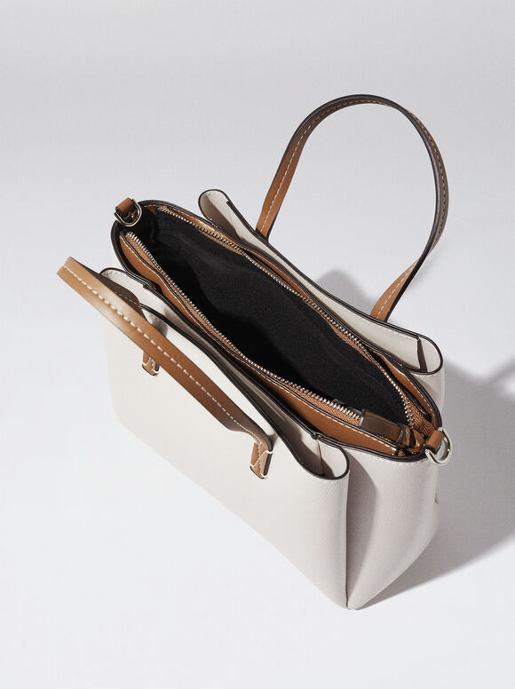 Bolsa de uso diário com alça removível - Natural