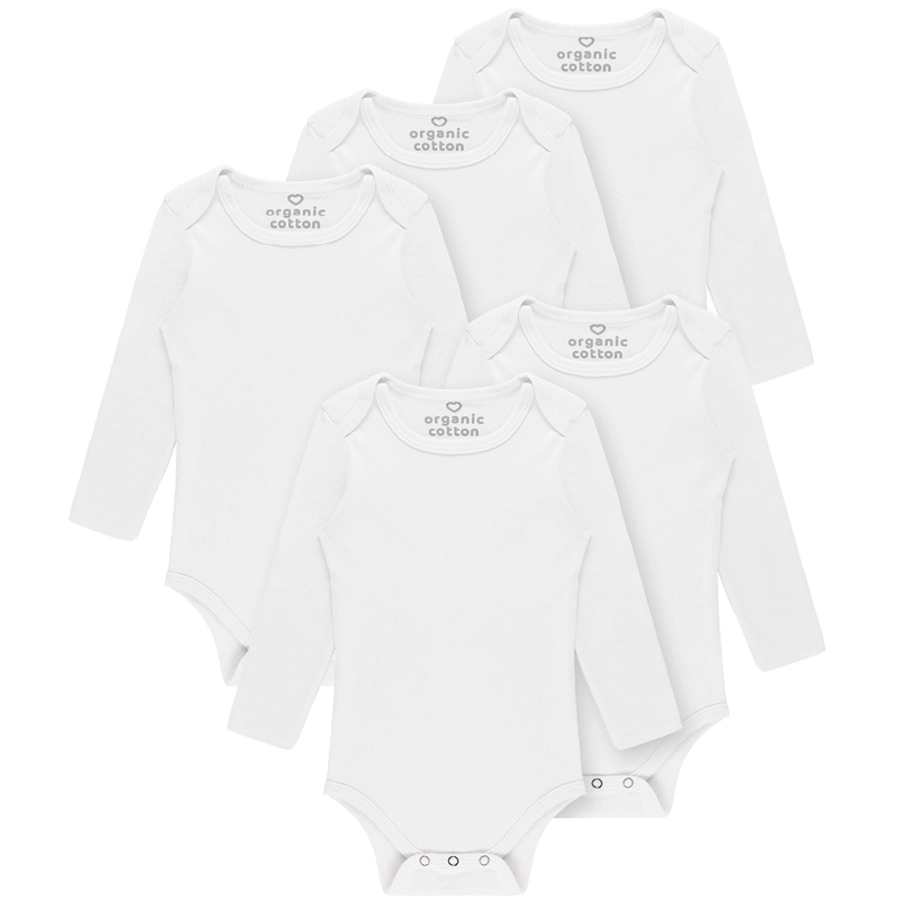 kindsgard Body trunder 5er-Pack langarm weiß