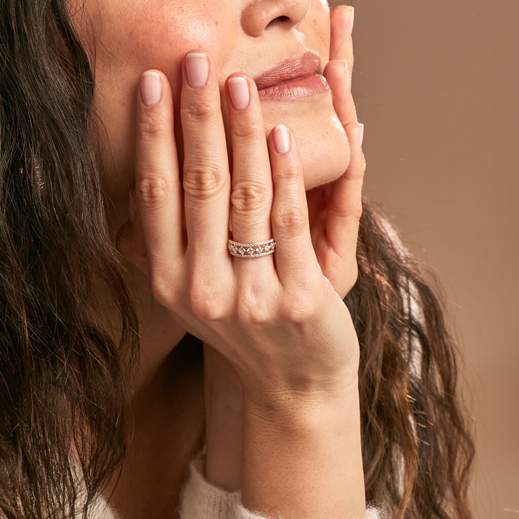 Bague The Crown Or Jaune Oxyde De Zirconium