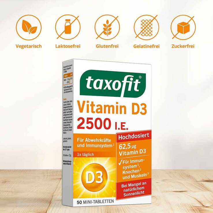Taxofit Vitamin D3 2500 I.E. Tabletten, 50 St