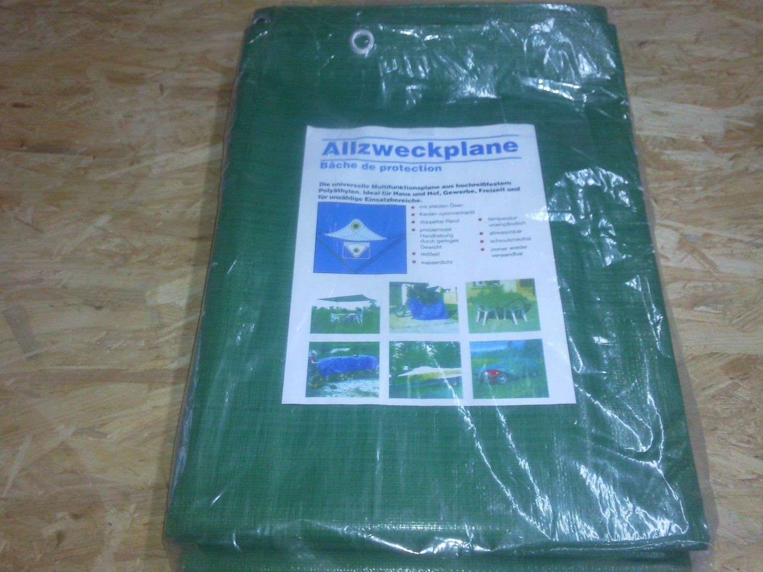 Zeildoek 150g 3m x 4m Afdekzeil Bootzeil Universeel zeildoek