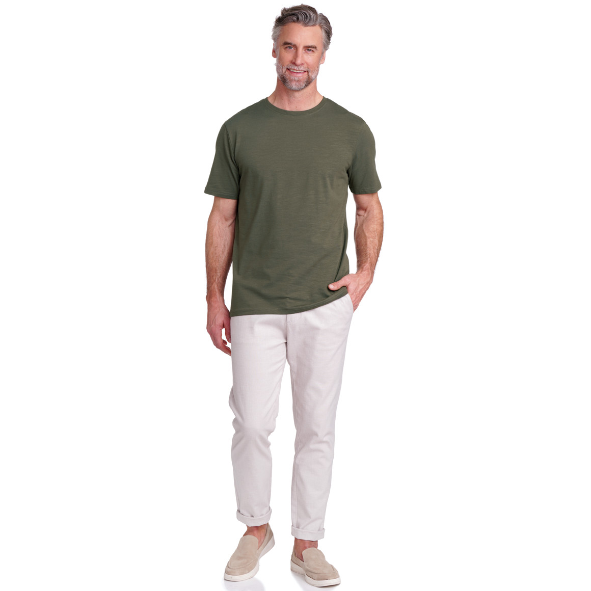 VanVaan Herren T-Shirt mit Rundhalsausschnitt dunkelgrün