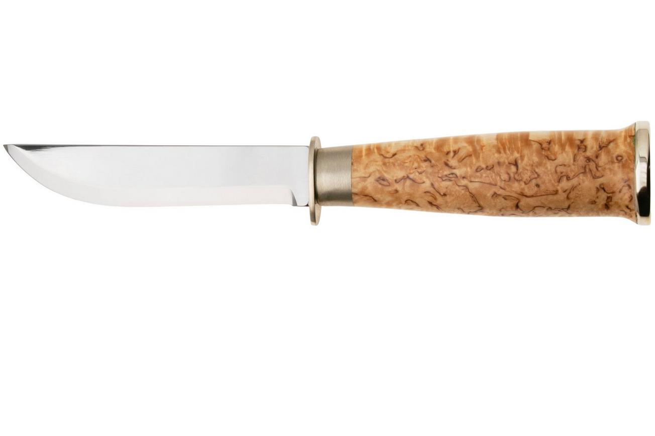 Marttiini Lapp 235010 Stainless, Curly Birch, vaststaand mes