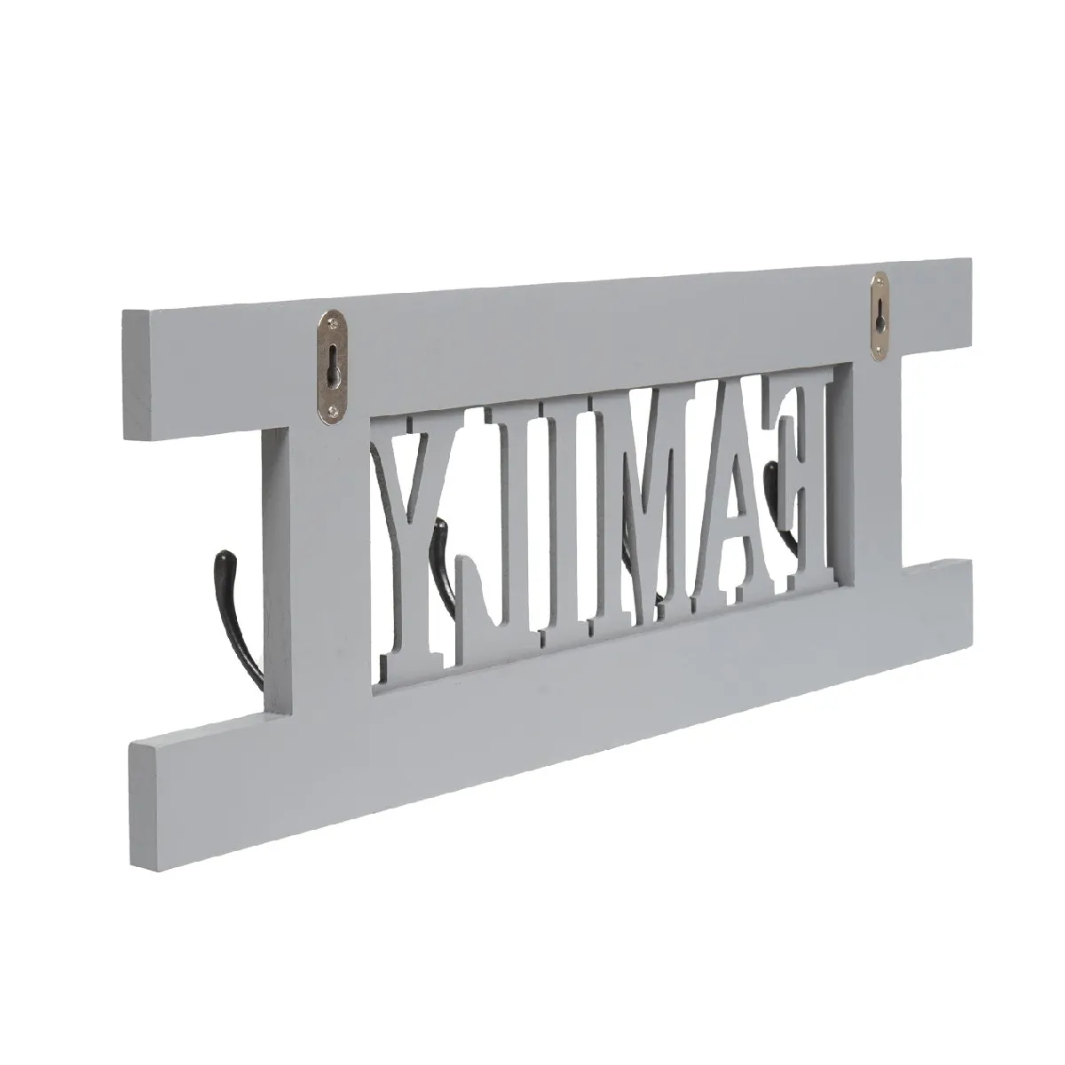 Decoshop26 Portemanteau mural Family - 60 x 21 cm