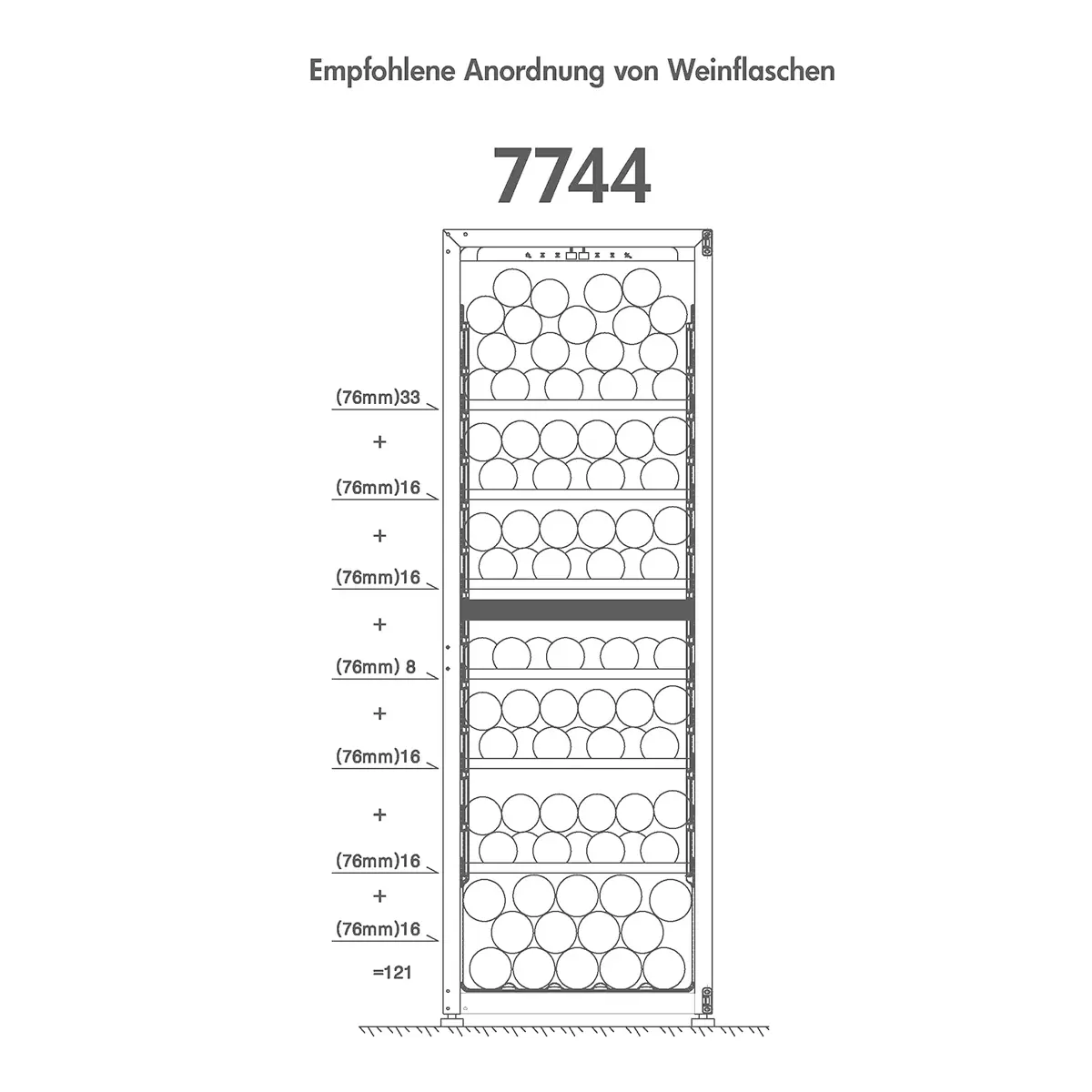 Weinklimaschrank 291 L mit Schwarz