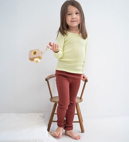 Minimalisma Bluse - Rib - Seide/Baumwolle - Bergen - Limette