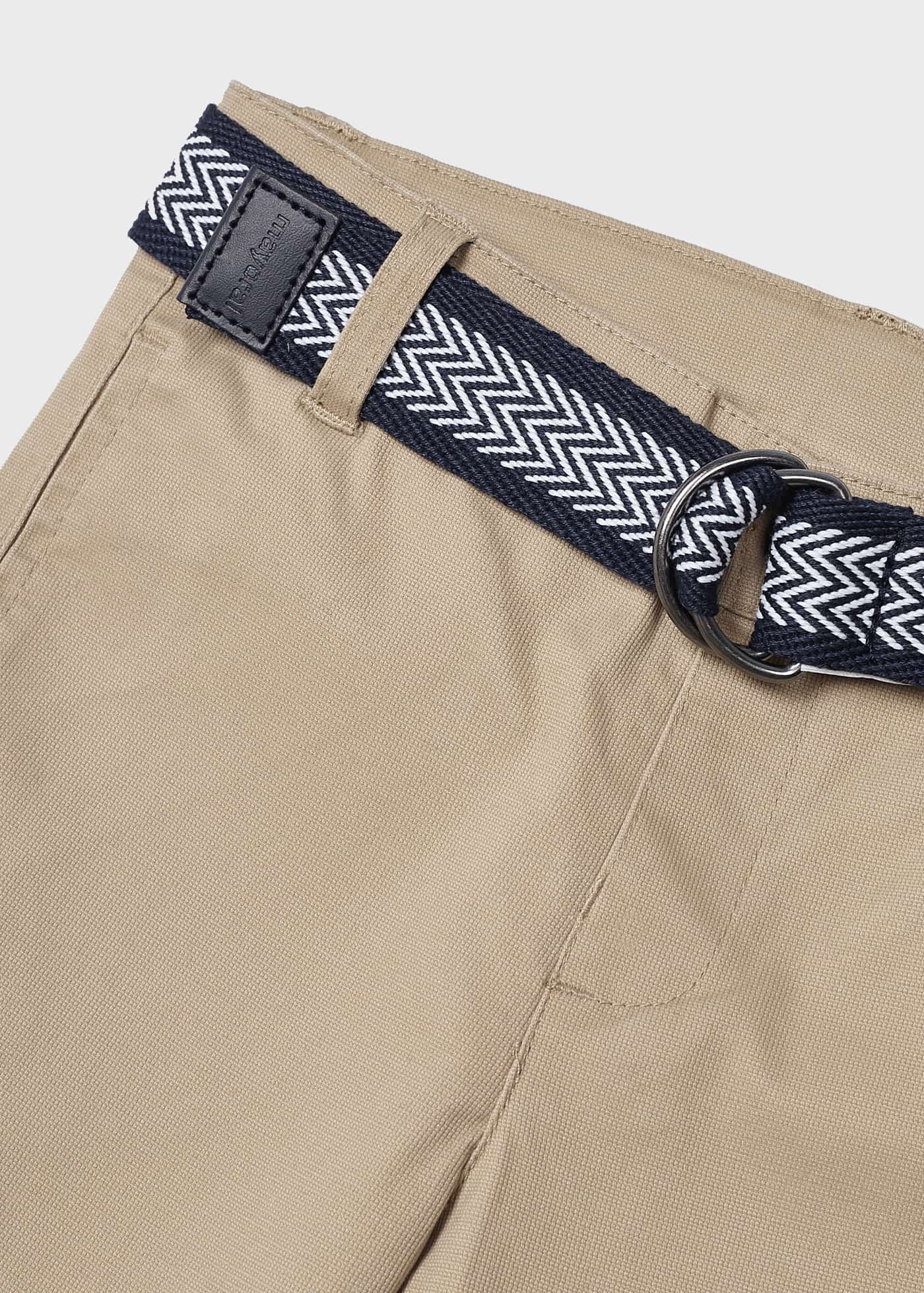 Calças chino com cinto para meninos