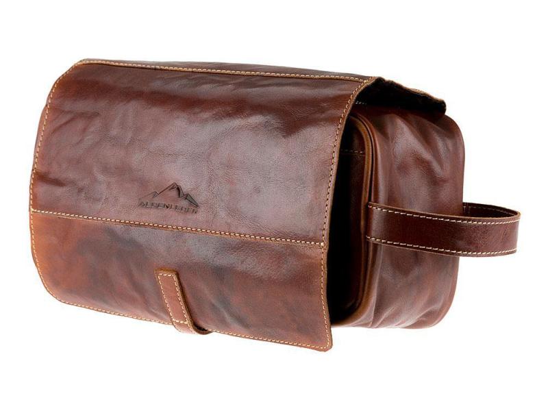 Alpenleder Necessaire Roll Up Necessaire, Hellbraun