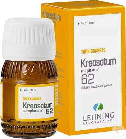 Lehning Kreosotum Complexe N62 Toux Grasses Solution Buvable Gouttes Flacon 20ml