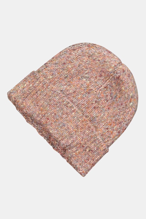 Strickmütze, Umschlag, weicher Rippstrick