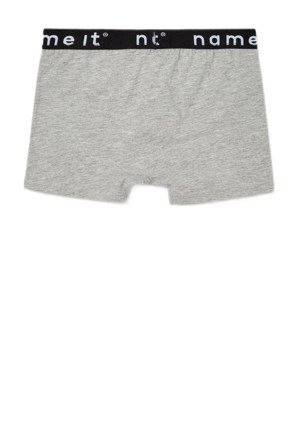 boxershort NKMBOXER - set van 3 donkerblauw/grijs melange/zwart
