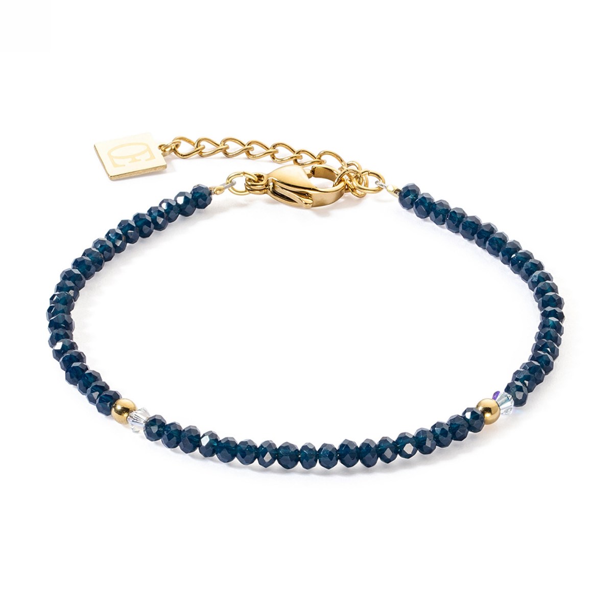 Bracelet Coeur de lion Little Twinkle doré-bleufoncé