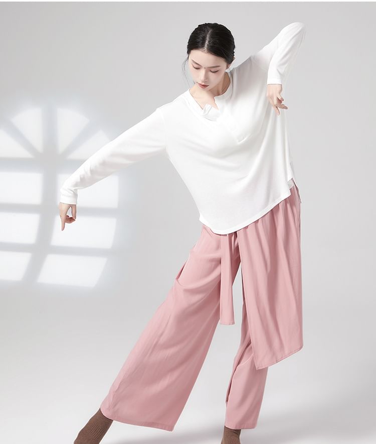 Cossita - High Rise Plain Asymmetrische Wijde Broek