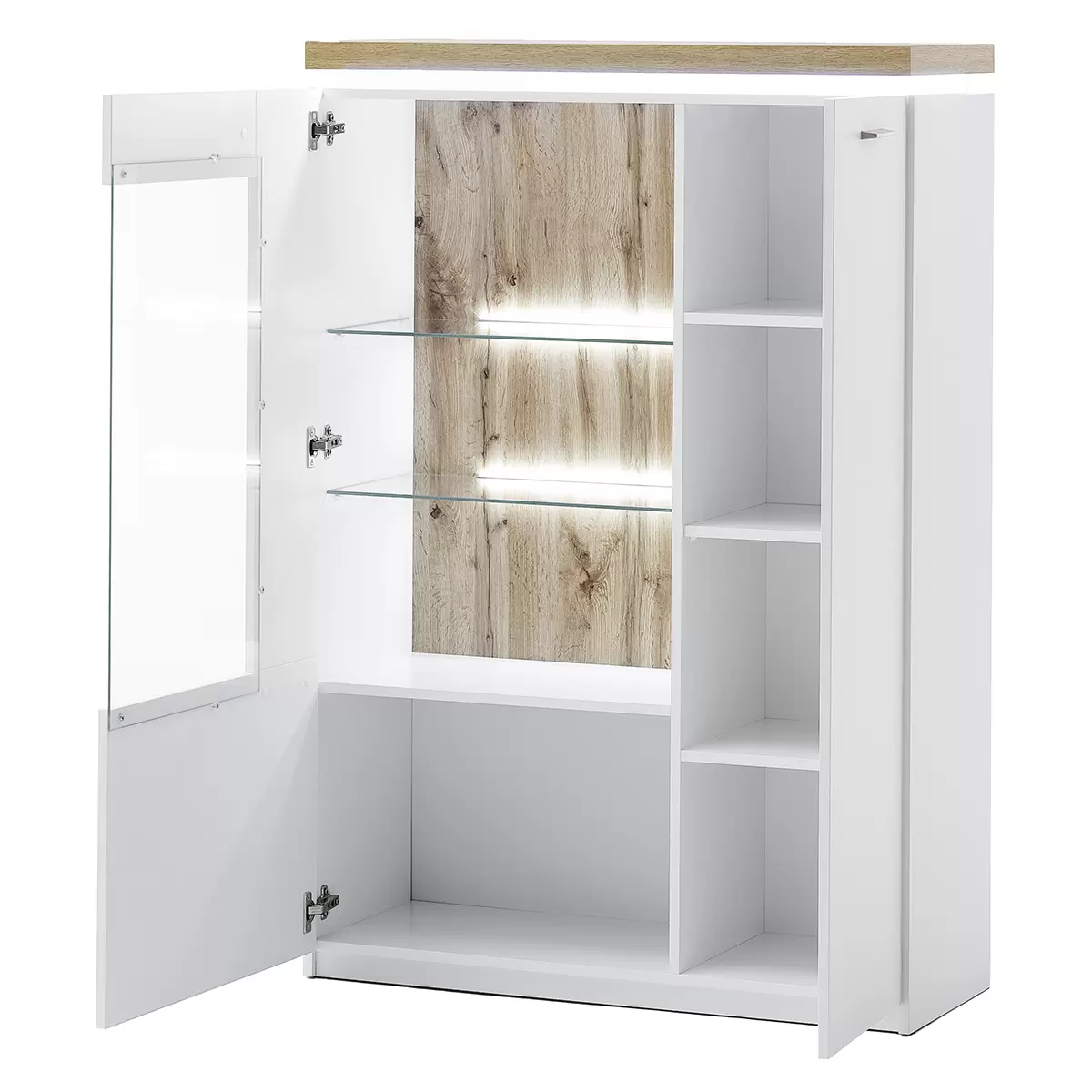 Highboard Cali Eiche,weiss