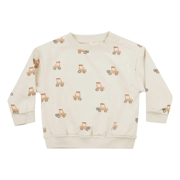 Quincy Mae Sweat Eponge Tracteurs | Blanc cassé