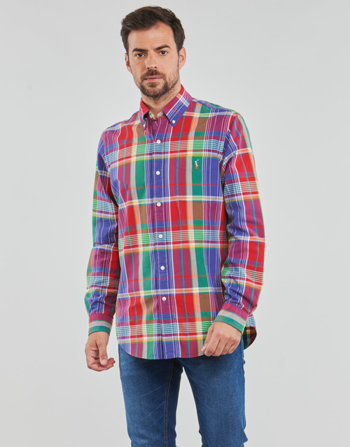 Polo Ralph Lauren - CUBDPPCS-LONG SLEEVE-SPORT SHIRT Rojo / Azul