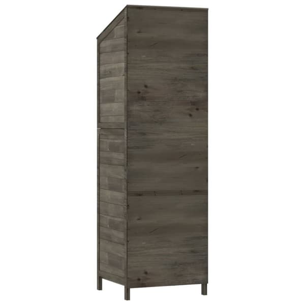 vidaXL Hageskur antrasitt 55x52x174,5 cm heltre gran